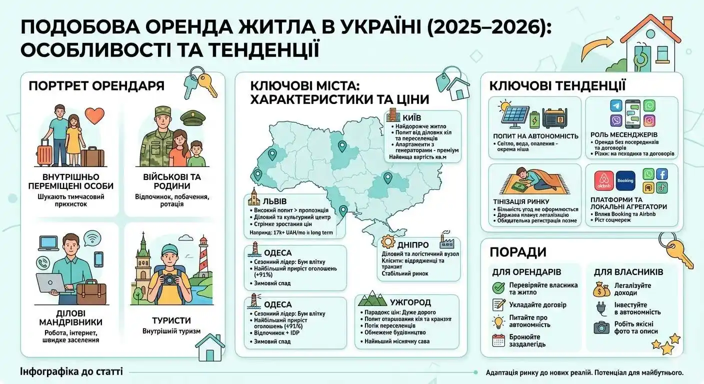 Ринок подобової оренди житла в Україні 